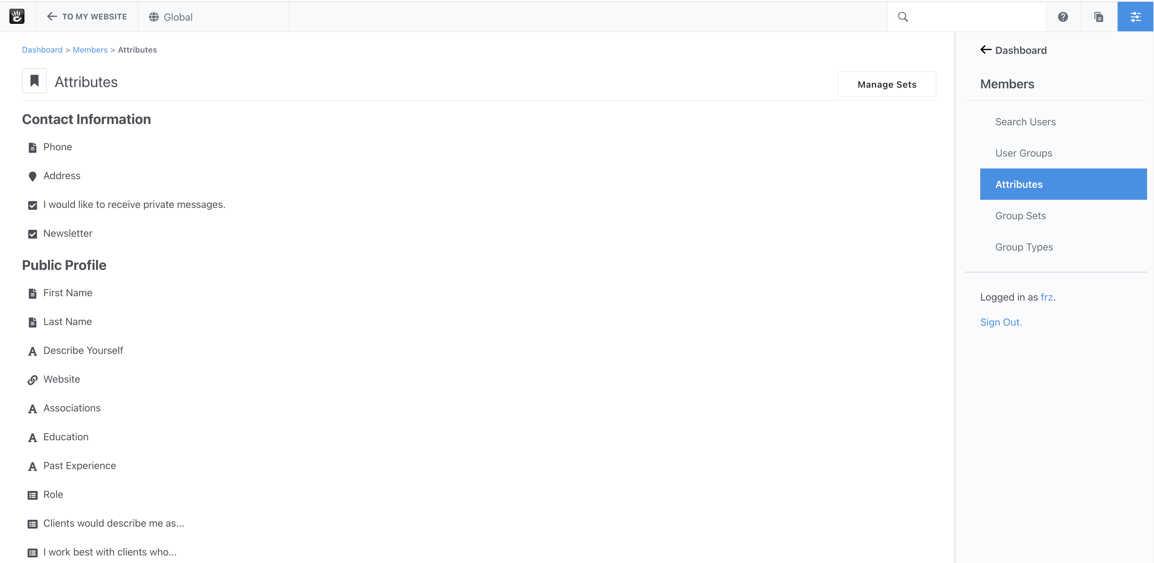 screenshot of Concrete CMS